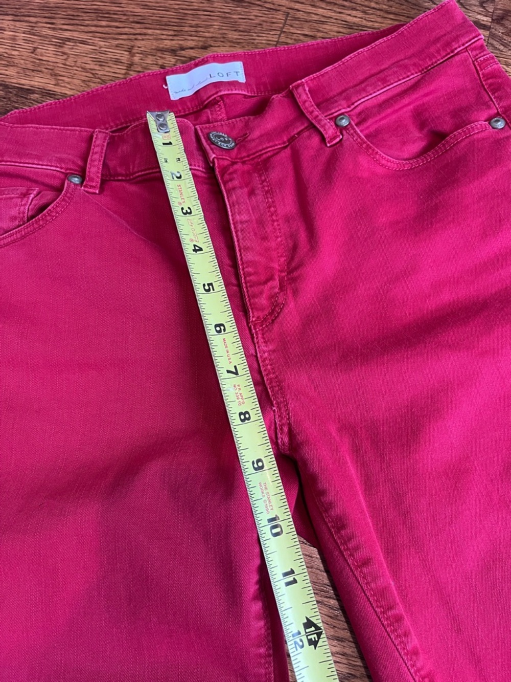Loft Red Modern Skinny Crop Women's Jeans - Size 8 - Picture 10 of 11